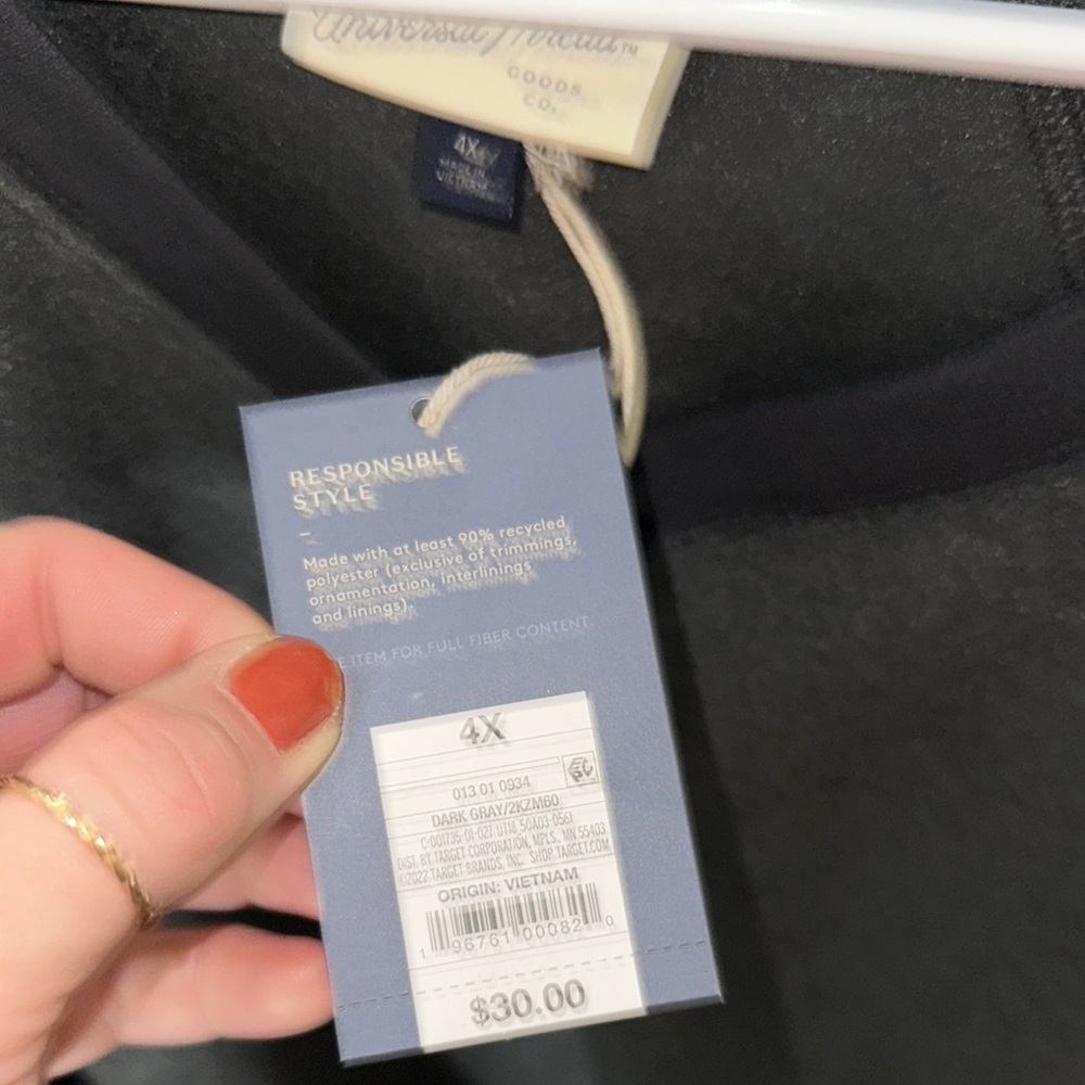 Nwt Universal Thread Gray Halfway Button Sweater … - image 3